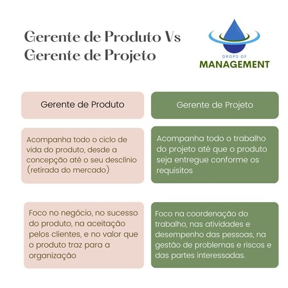 Gestão de Produtos Vs Gestão de Projetos